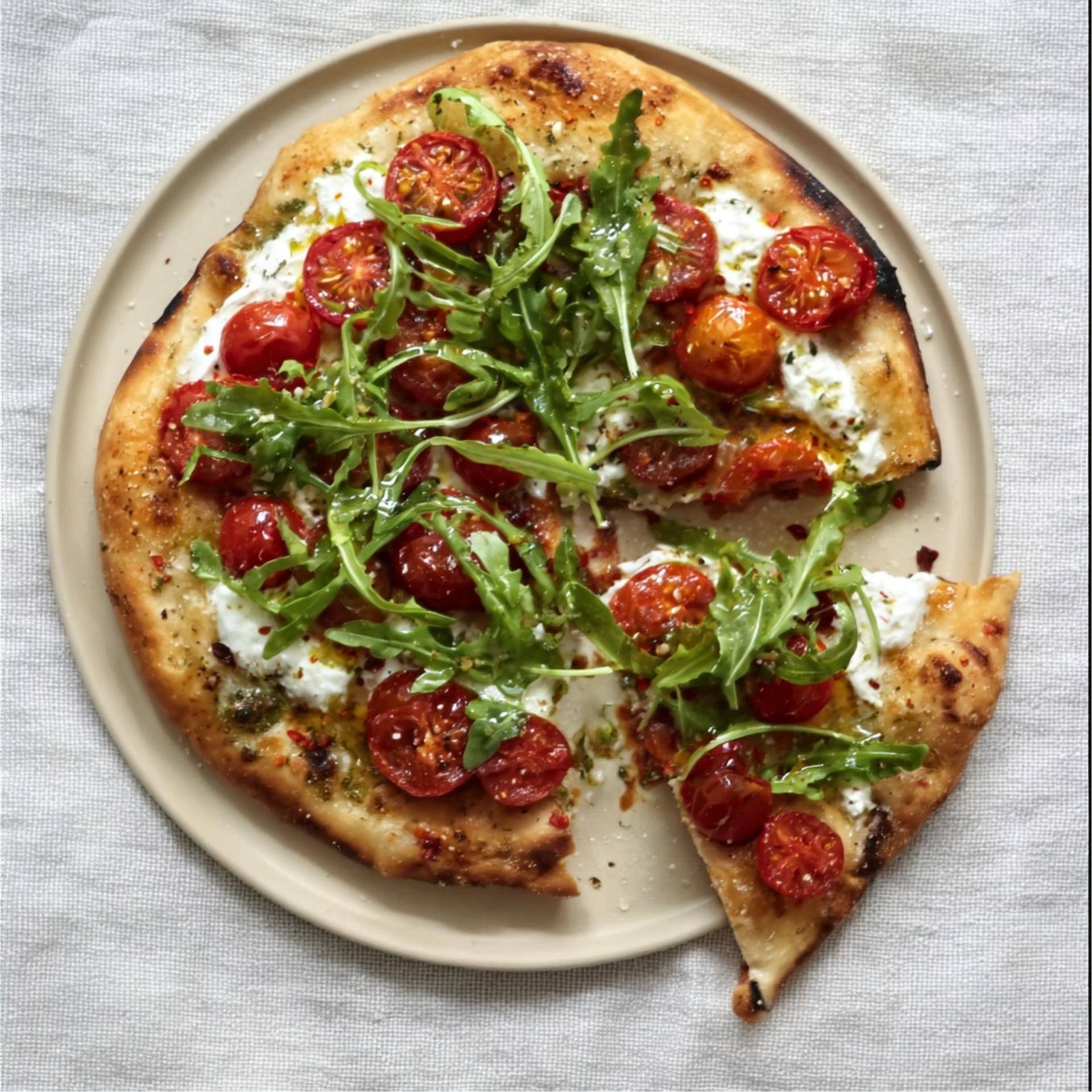 Caprese pizza met burrata, honing en chili - Recepten Pizza Pronto | Tefal
