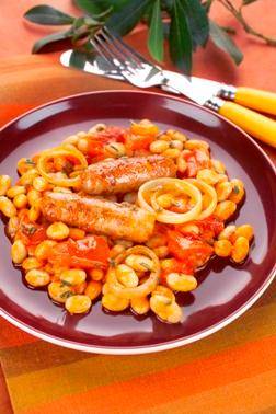 Cassoulet van worst en bonen - Recepten Actifry Original 1kg | Tefal