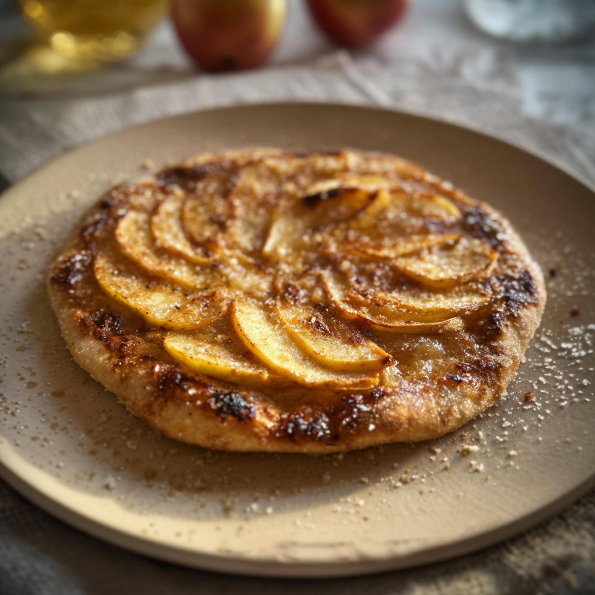 Gekaramelliseerde appelpizza - Recepten Electric Pizza oven | Tefal