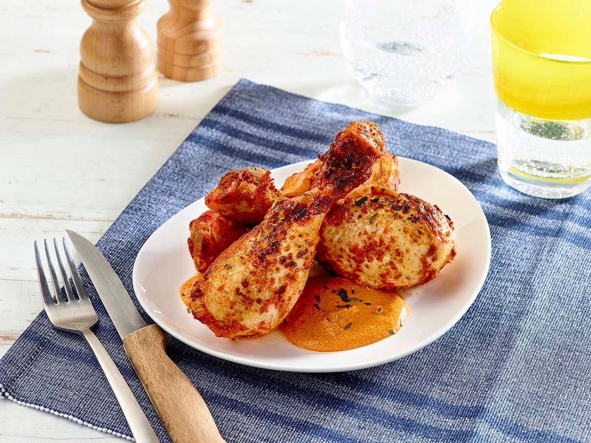 Kipdrumsticks met paprika - Recepten Actifry Genius | Tefal
