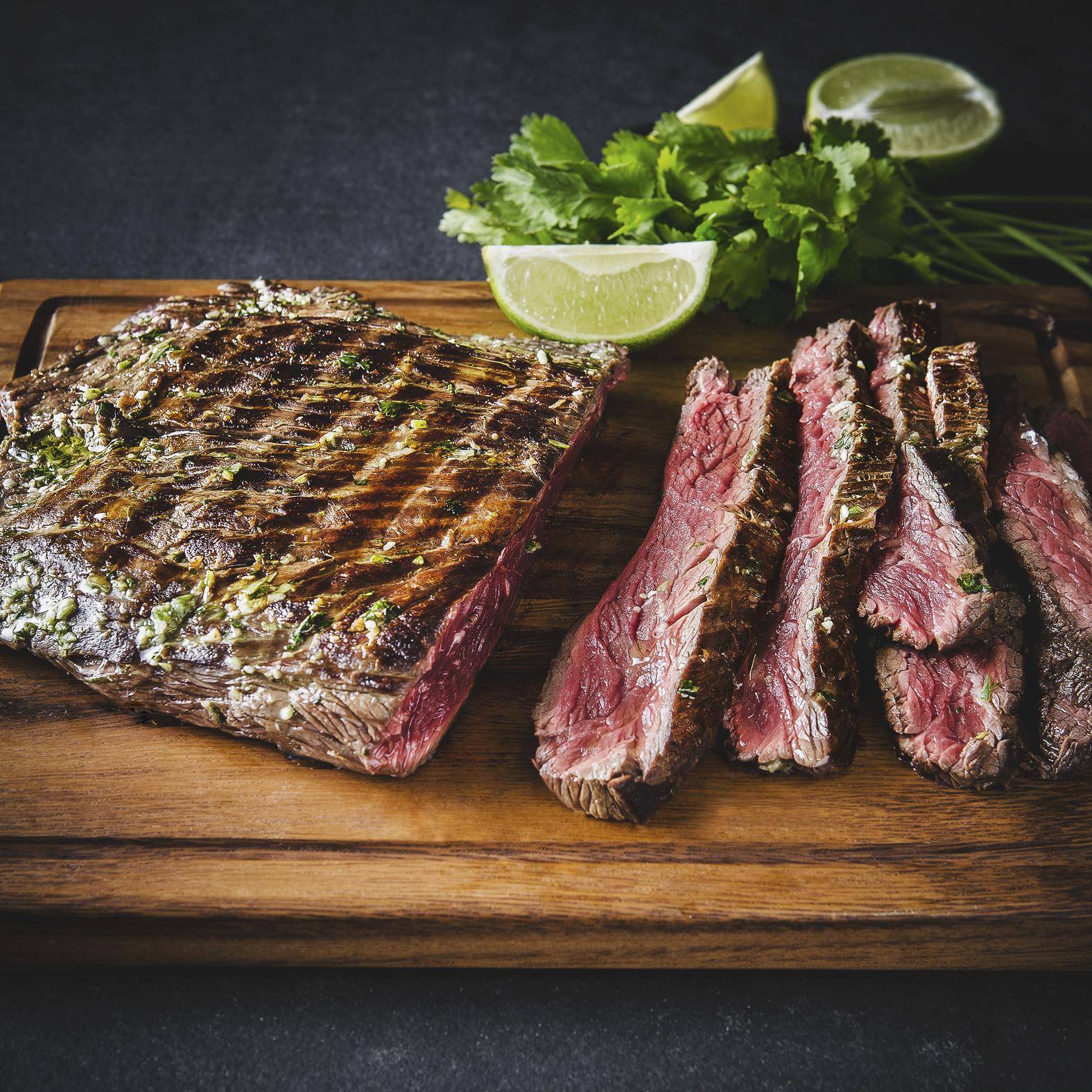 Gemarineerde flanksteak met limoen en koriander - Recepten OptiGrill + | Tefal