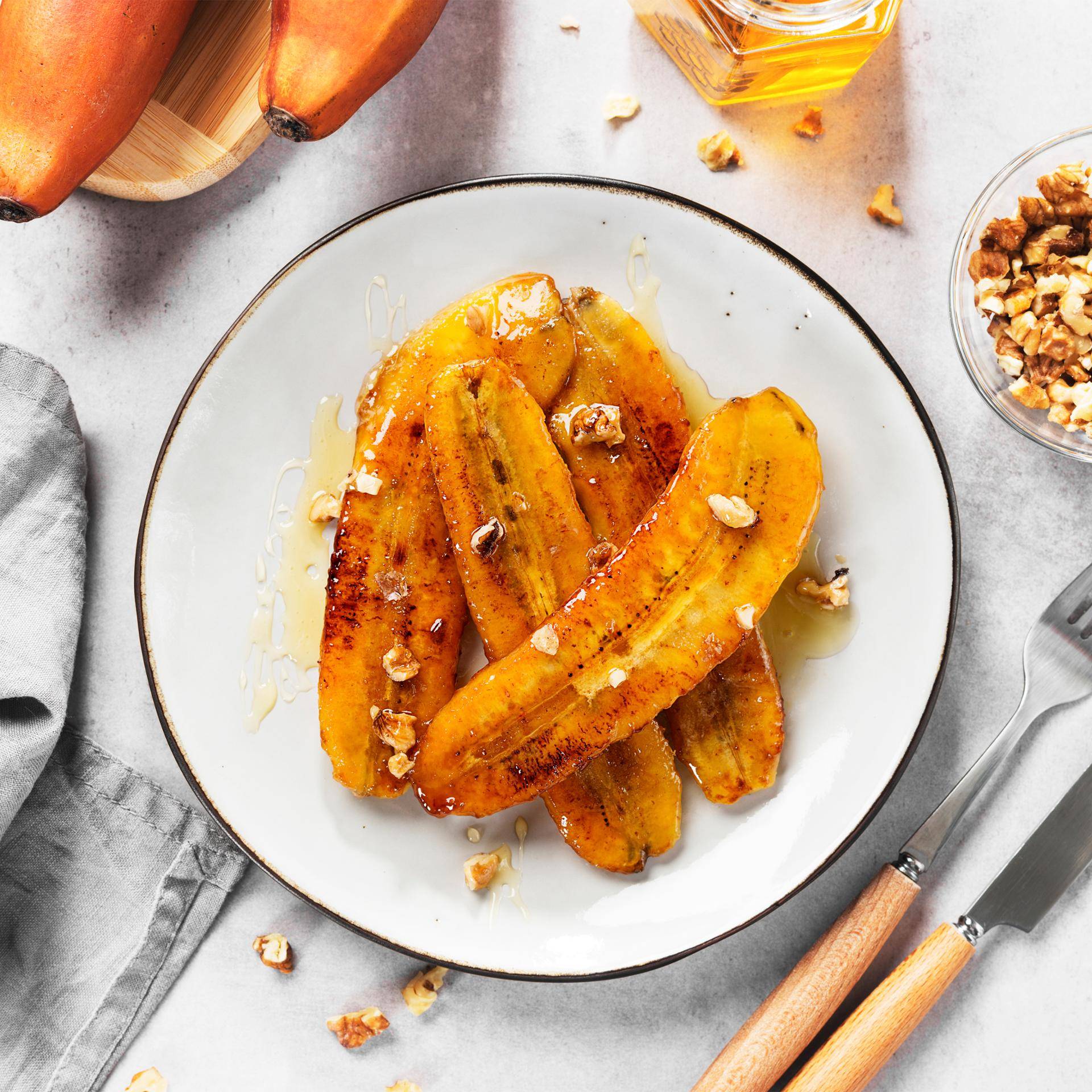 Gekaramelliseerde bananen - Recepten Easy Fry Mega | Tefal