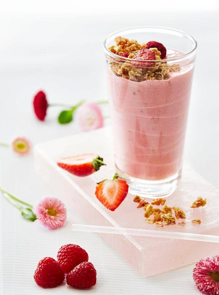 Smoothie van rode bessen, yoghurt en muesli - Recepten Perfectmix + | Tefal