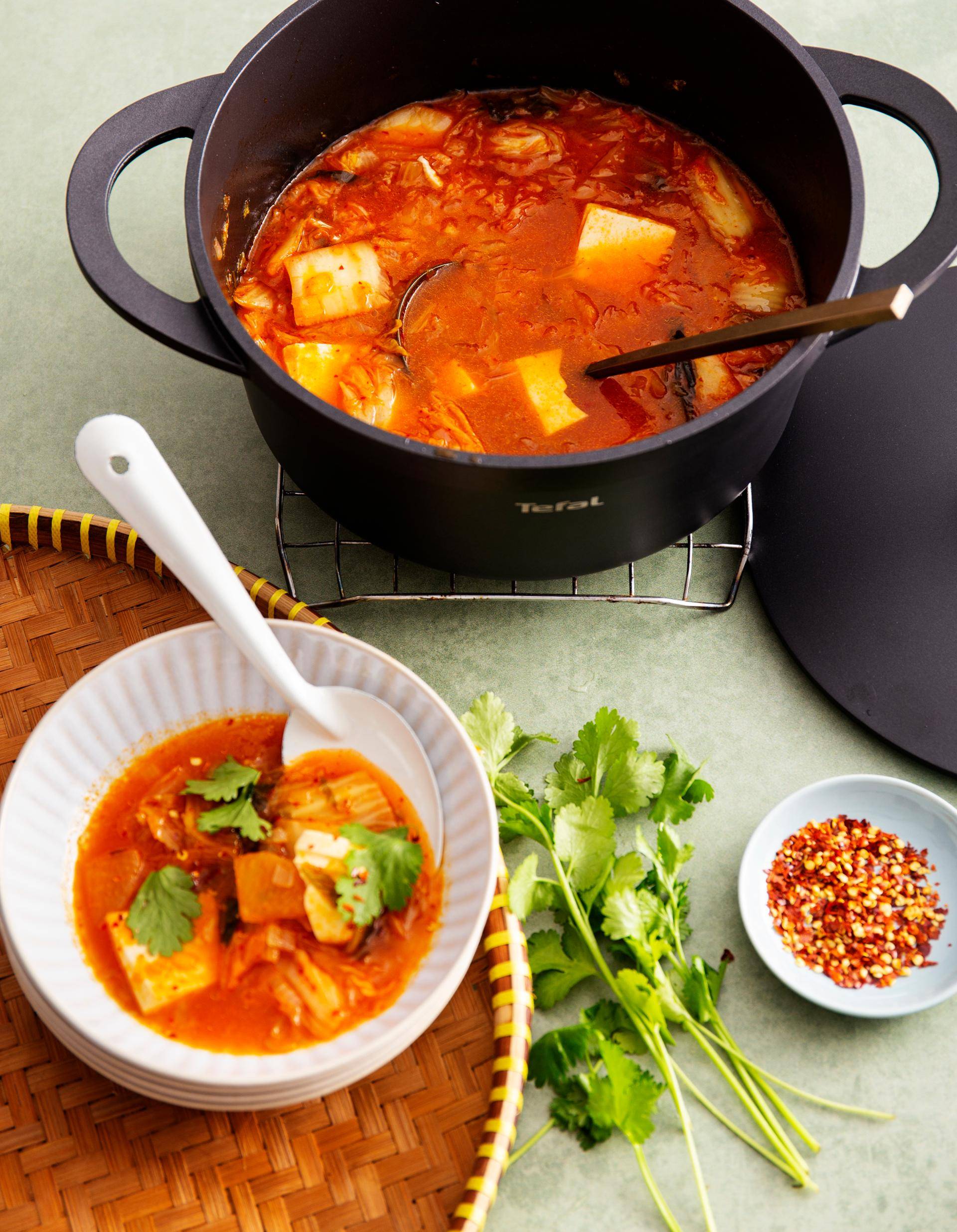 Koreaanse stoof met kimchi en tofu - Recepten undefined | Tefal