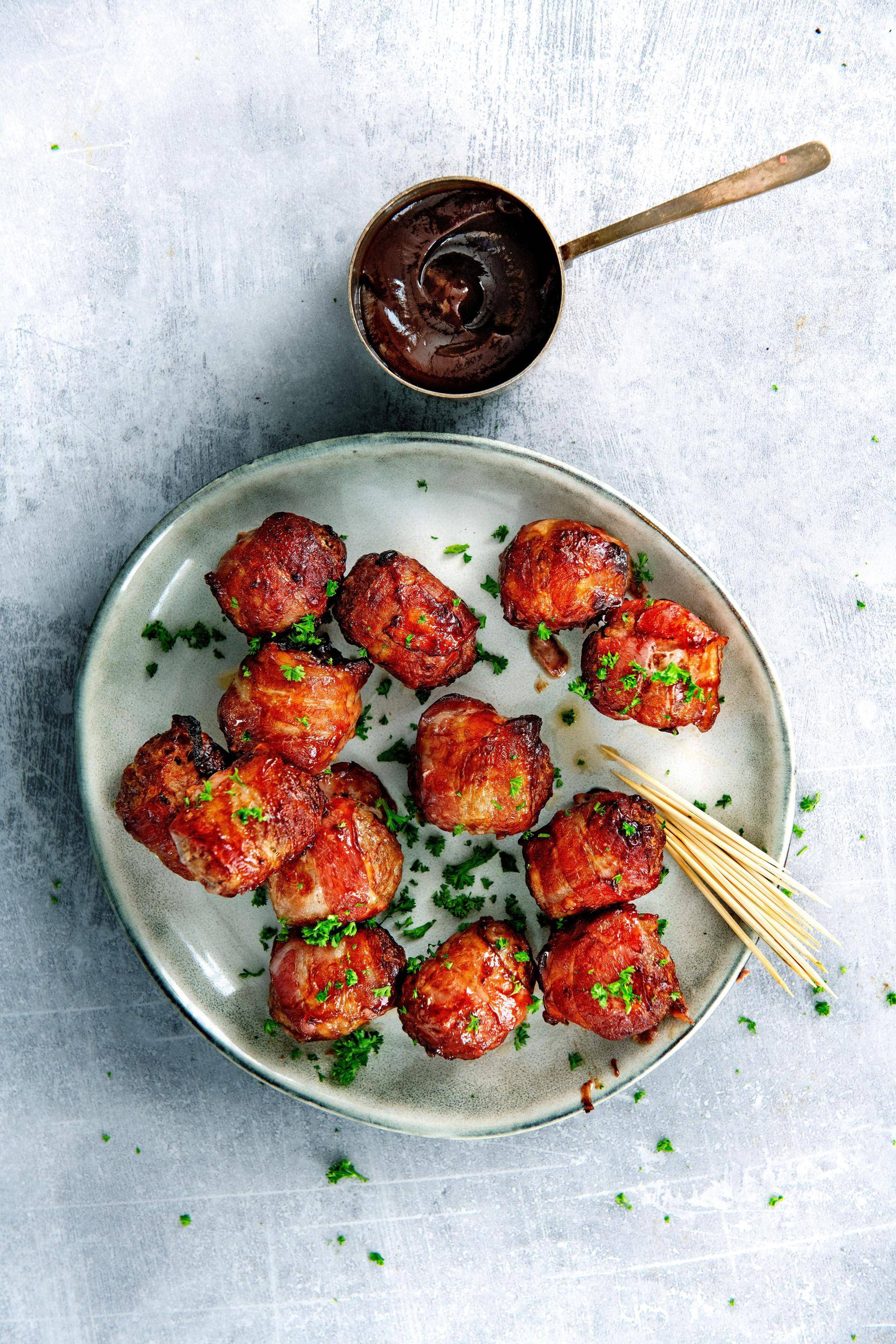 Mini-moinkballs met BBQ-saus - Recepten Dual EasyFry | Tefal