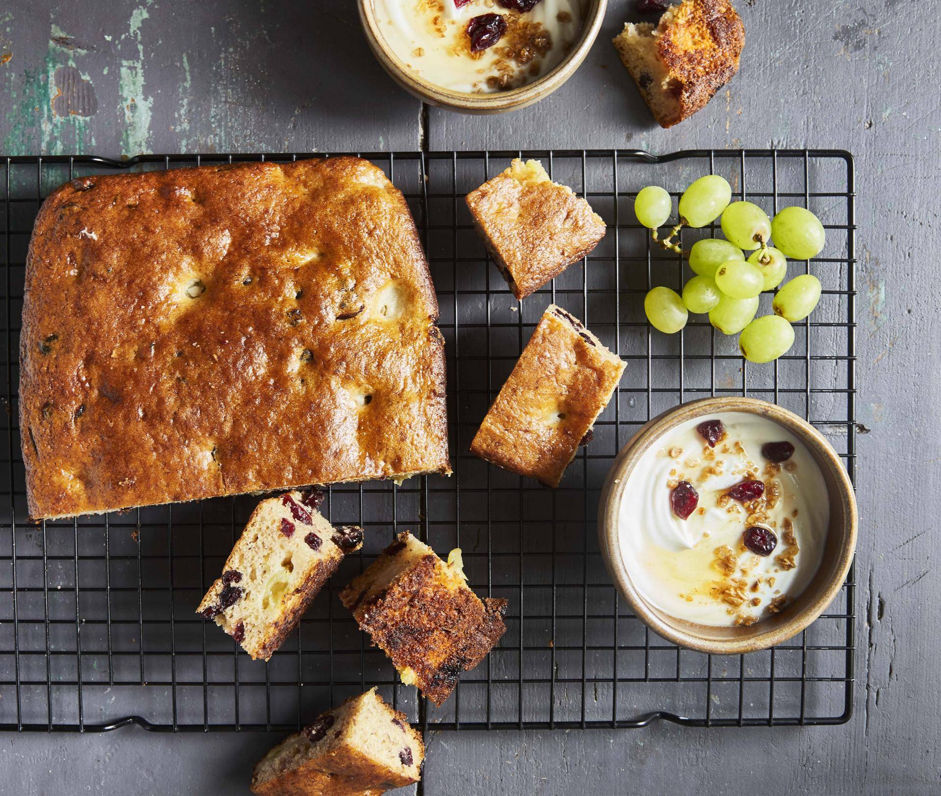 Broodcake met druiven en banaan - Recepten Cake Factory | Tefal