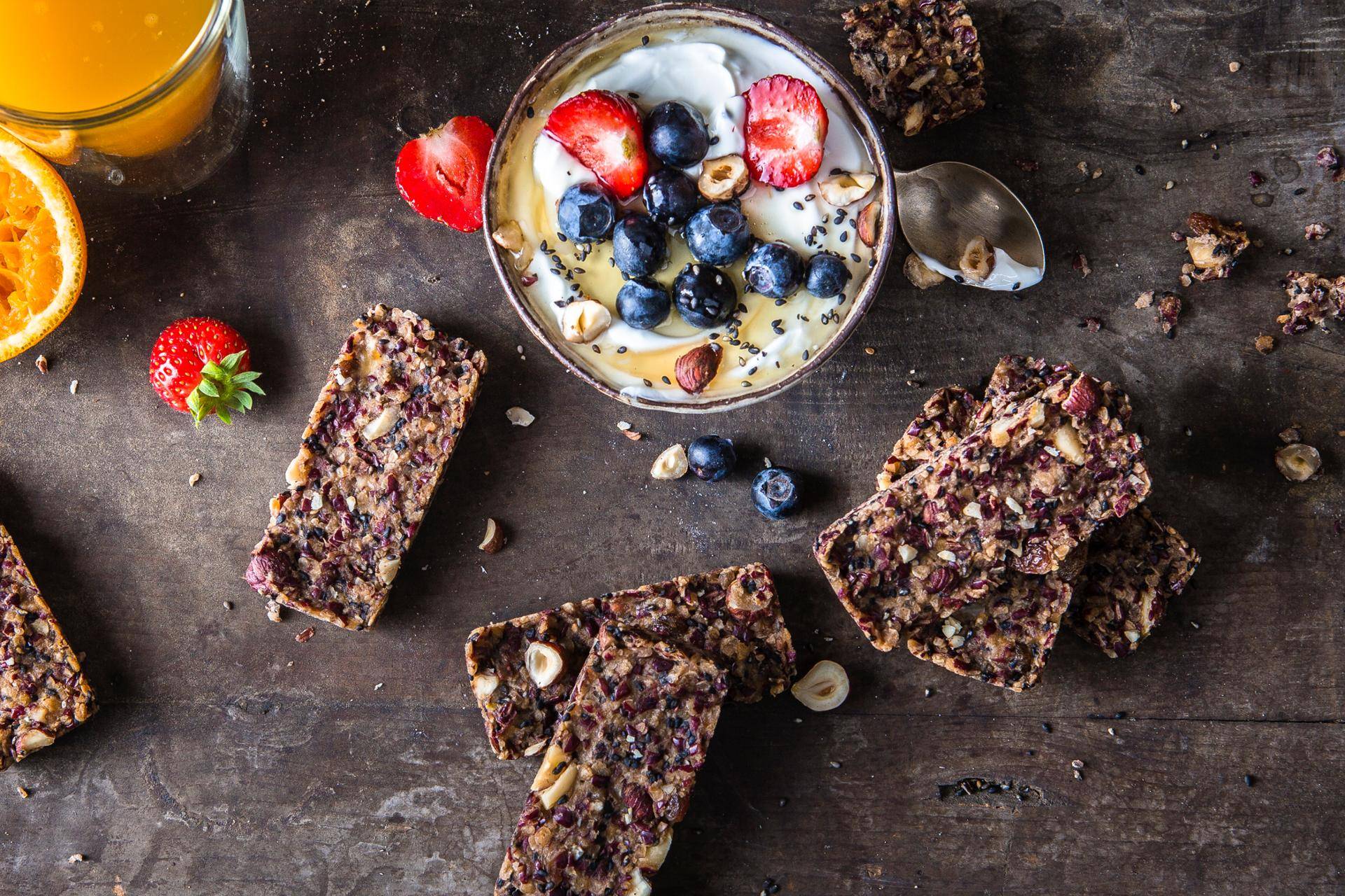 Graanrepen met banaan en chiazaadjes - Recepten Cake Factory | Tefal