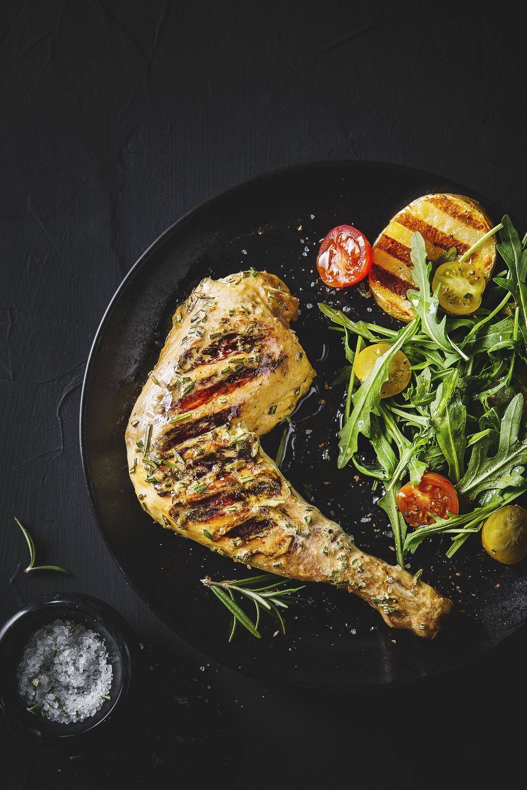 Kippendijen in yoghurt-rozemarijnmarinade - Recepten OptiGrill + | Tefal