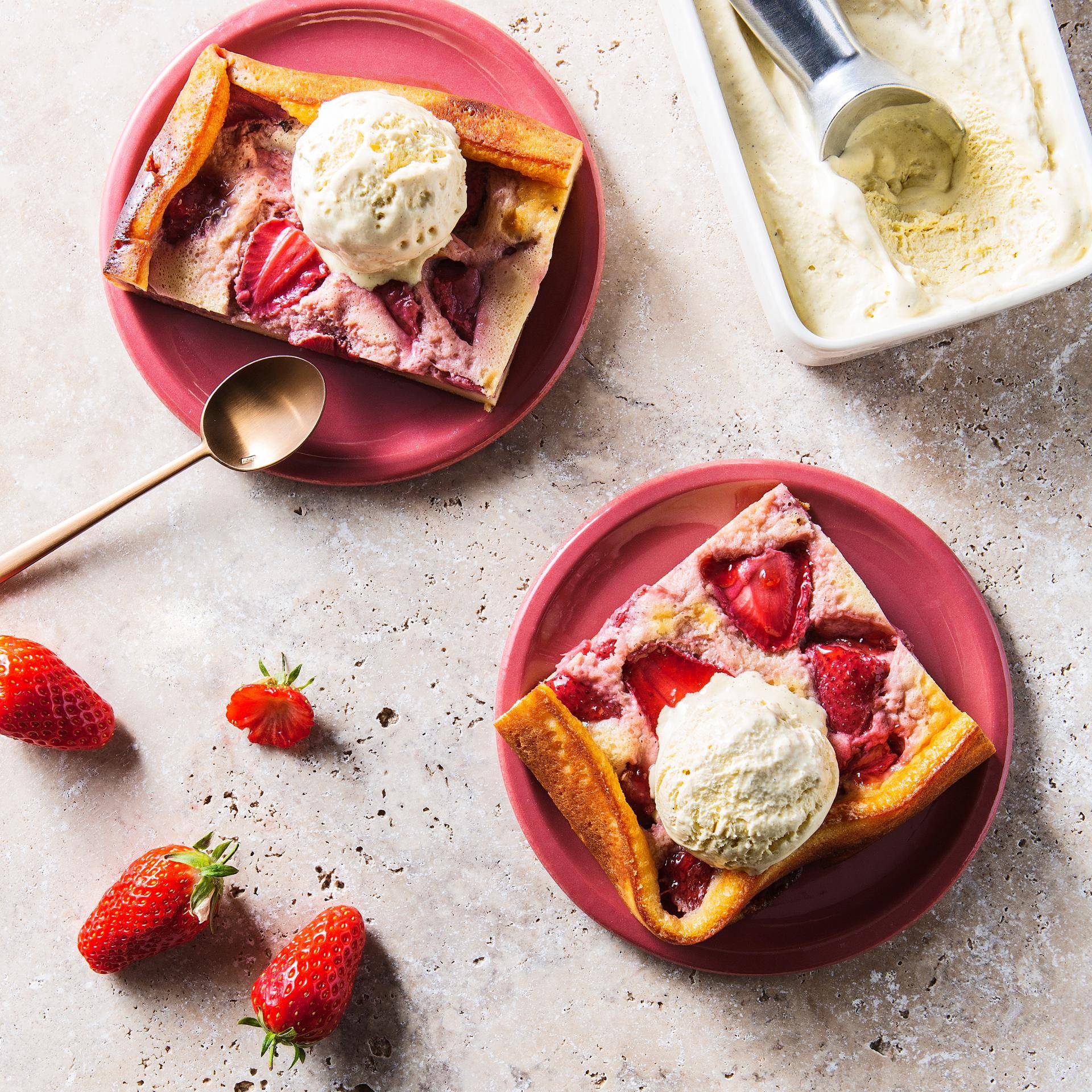 Aardbeien clafoutis - Recepten OptiGrill 4in1 | Tefal