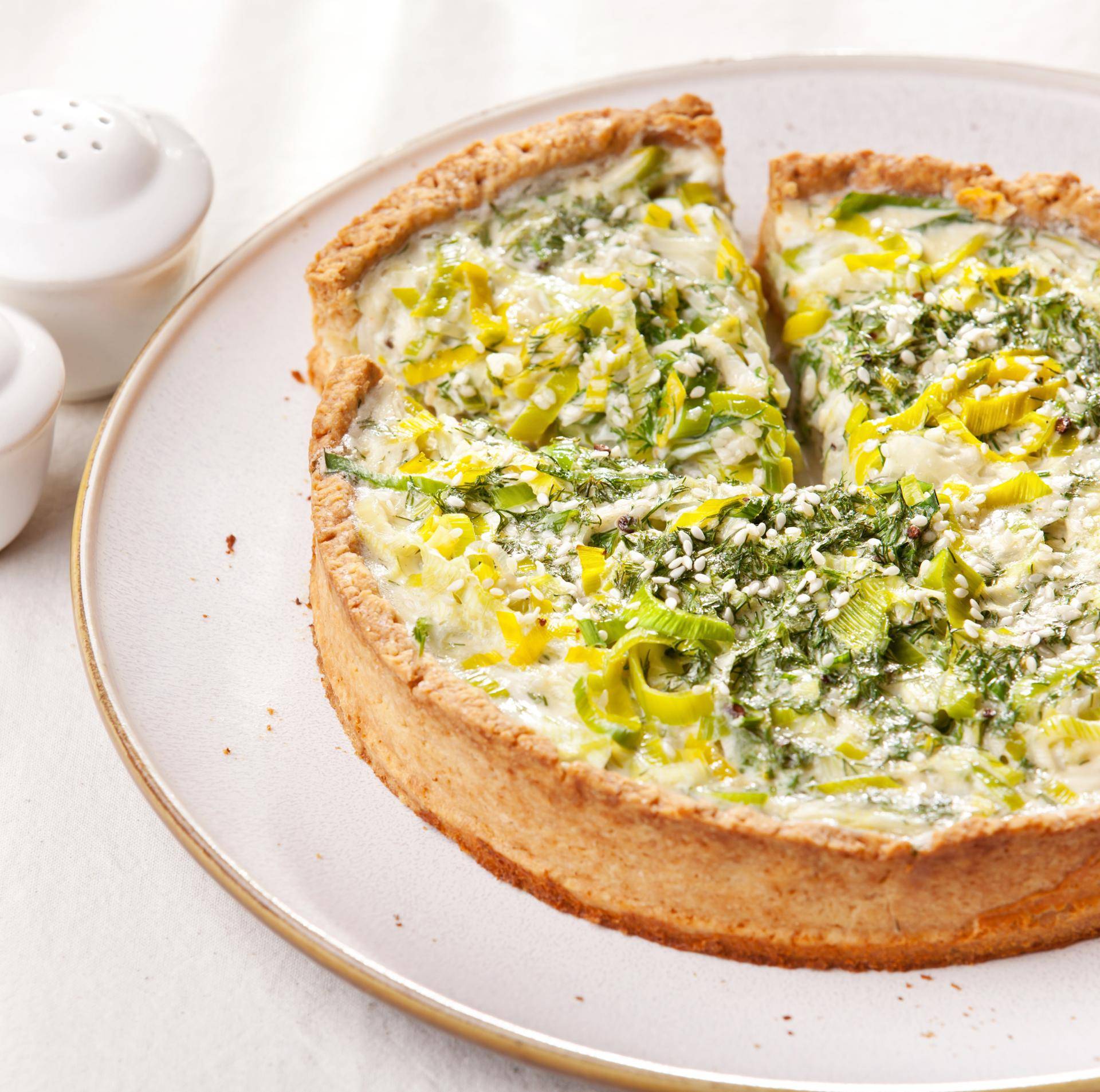 Smeuïge quiche met prei en kerrie - Recepten Easy Fry XL Surface | Tefal