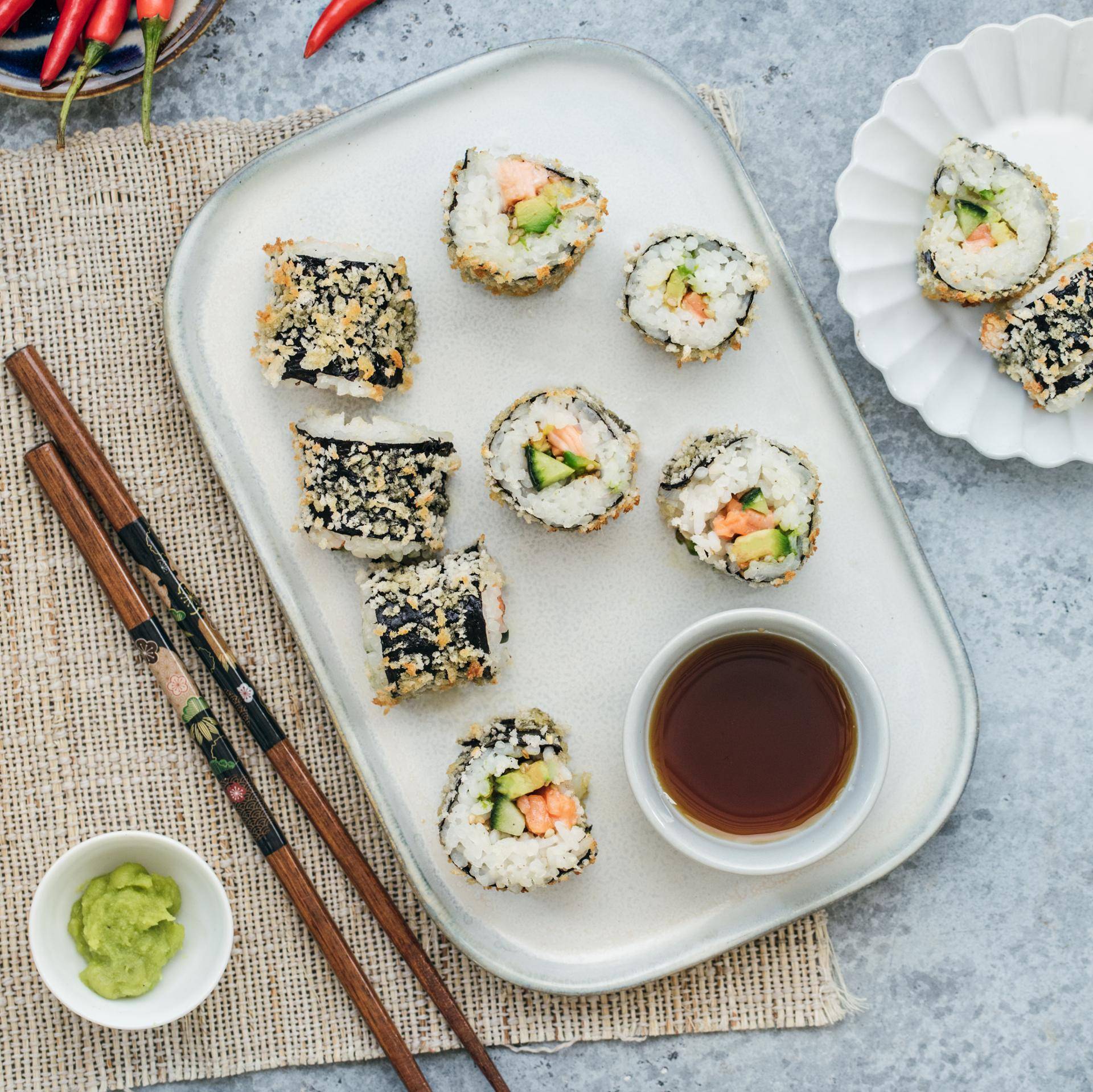Vegetarische gefrituurde maki - Recepten EASY FRY OVEN & GRILL 9 in 1 | Tefal
