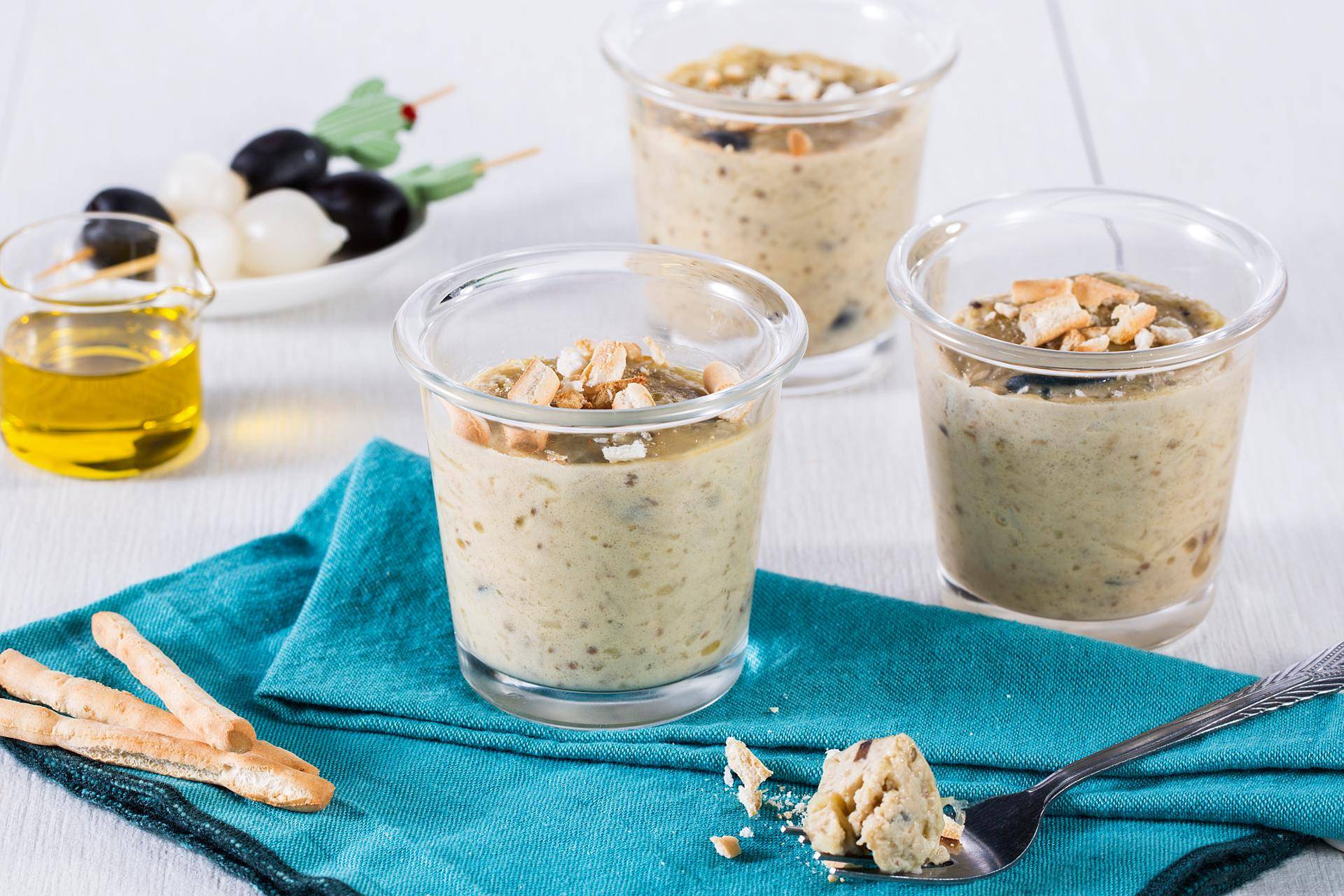 Aubergine en olijf flans - Recepten Easy fry Silence XL / Essential XL | Tefal