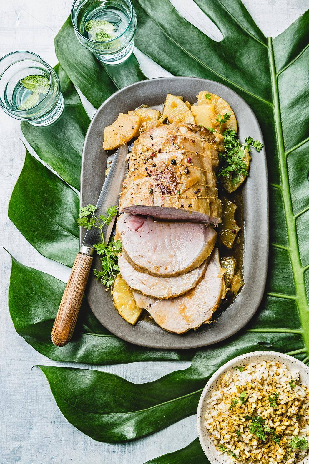 Geroosterd varkensvlees met ananas - Recepten Easy Fry Mega | Tefal