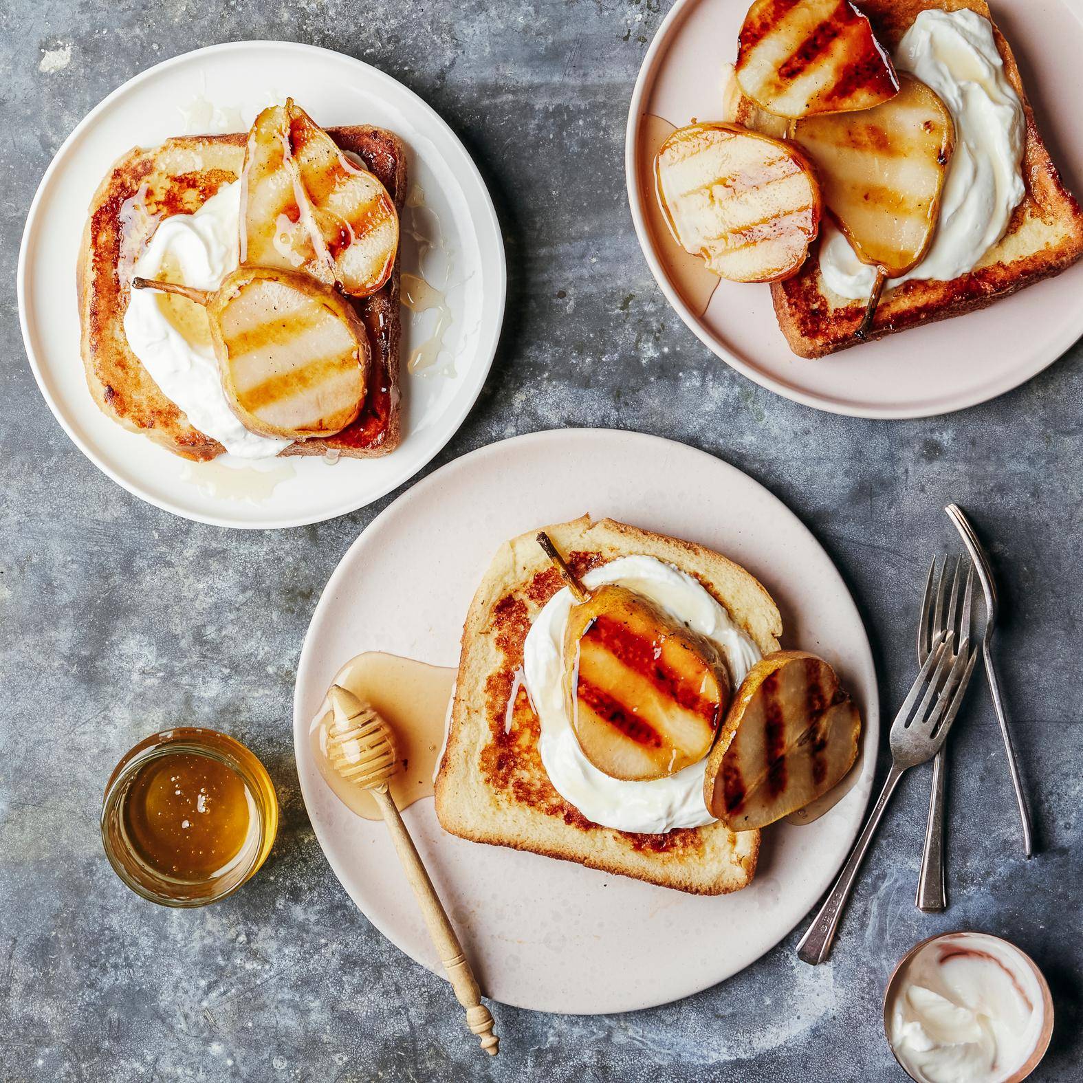 Armer Ritter (Franse toast) en gekarameliseerde peren - Recepten OptiGrill 4in1 | Tefal
