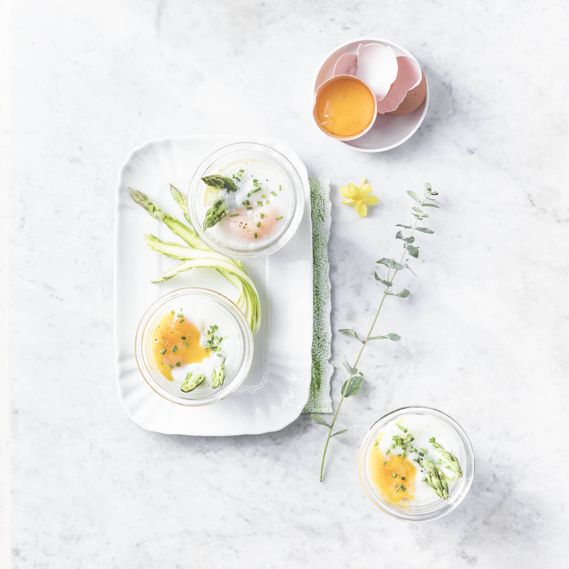 Franse eitjes met groene asperges - Recepten EASY FRY & GRILL 2 in 1 DIGITAL | Tefal