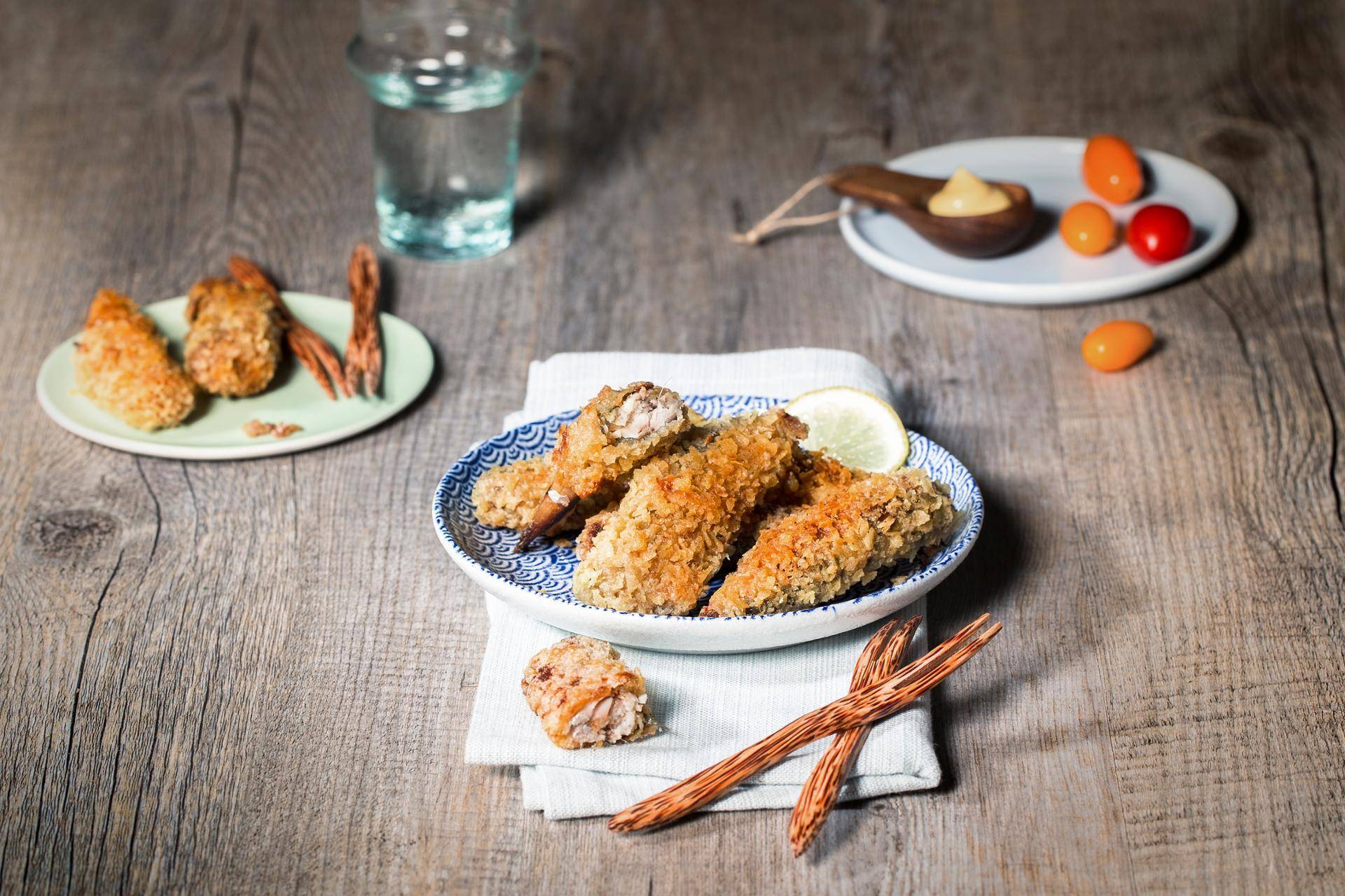 Knapperig gepaneerde sardines - Recepten Actifry Genius | Tefal