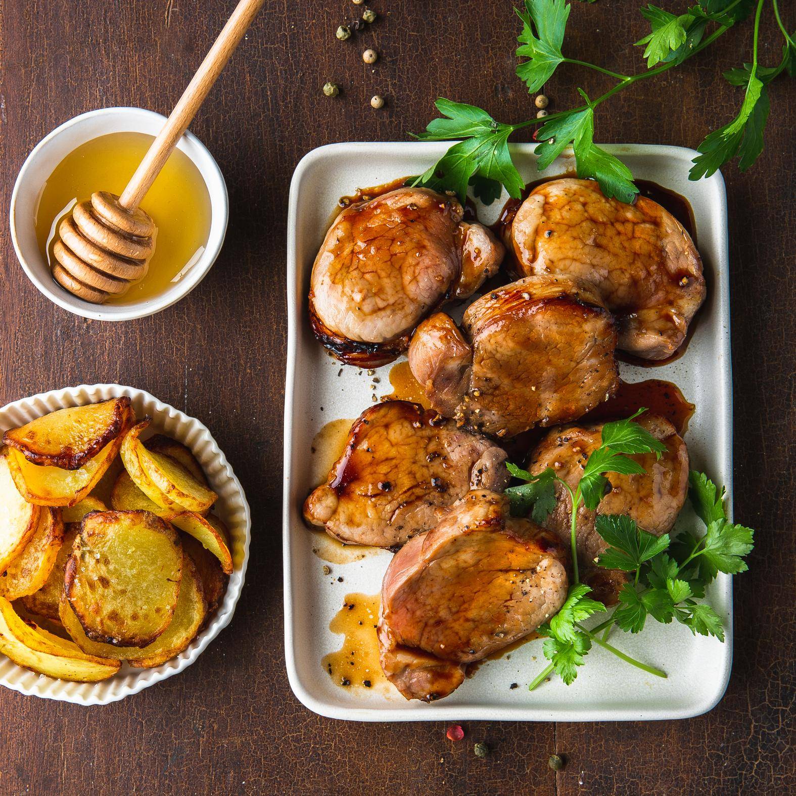 Honing filet mignon met Sarladaise aardappels - Recepten EASY FRY OVEN & GRILL 9 in 1 | Tefal