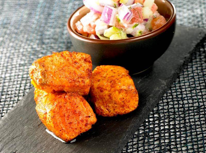 Zalm tandoori met verfrissende raïta - Recepten Actifry Original 1kg | Tefal