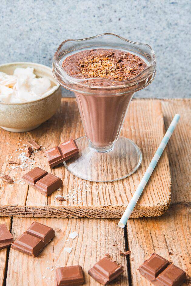 Milkshake met chocolade, banaan en kokos - Recepten Perfectmix + | Tefal