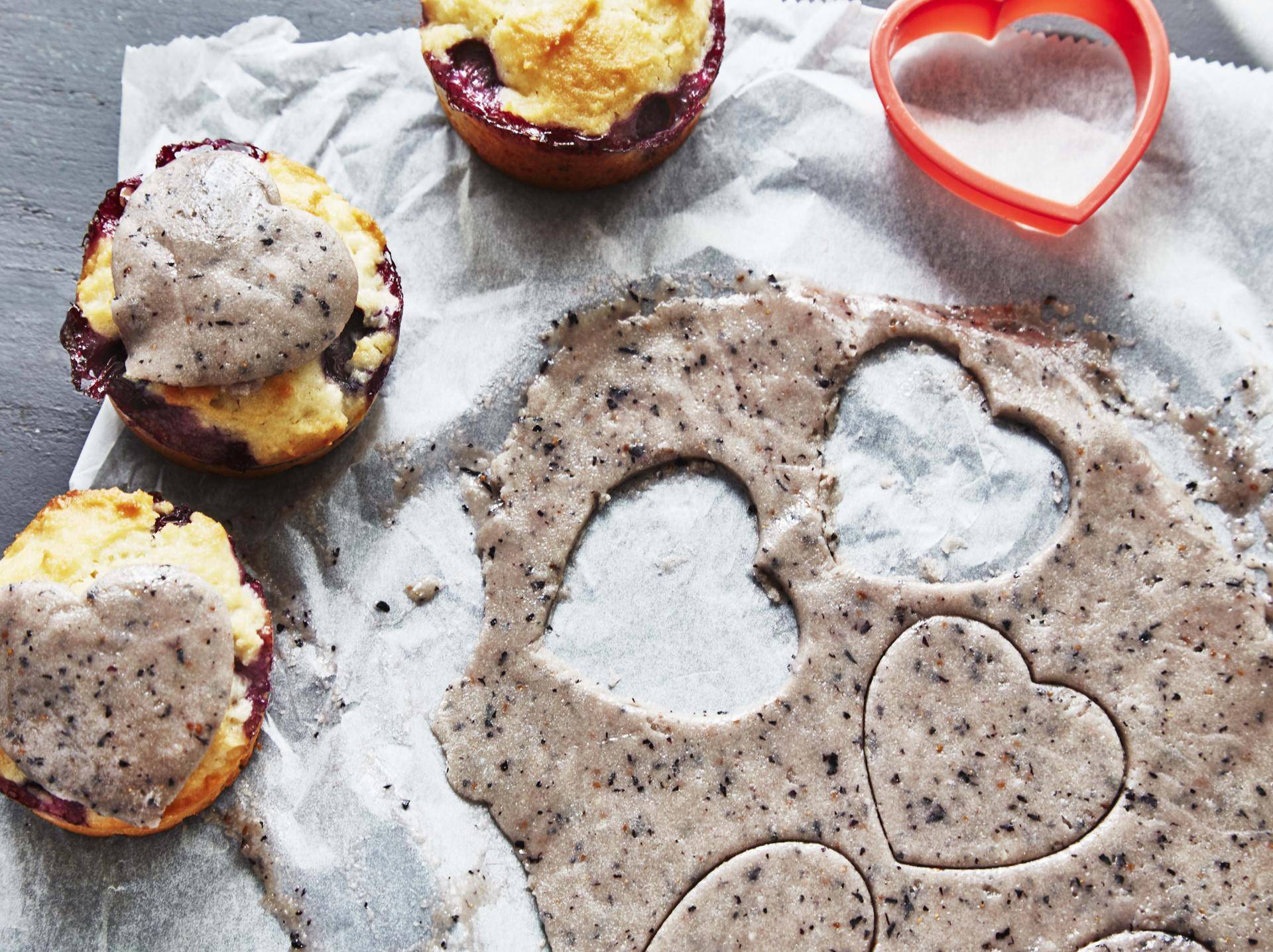 Vegan cupcakes met amandelen en bosbessen - Recepten Cake Factory | Tefal