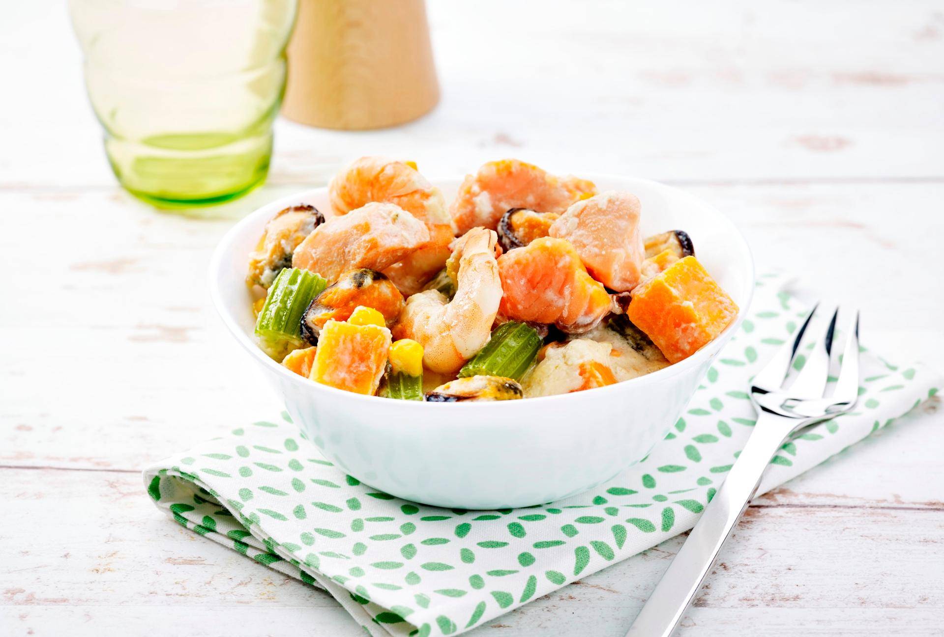 Zalmchowder - Recepten Actifry Smart XL | Tefal