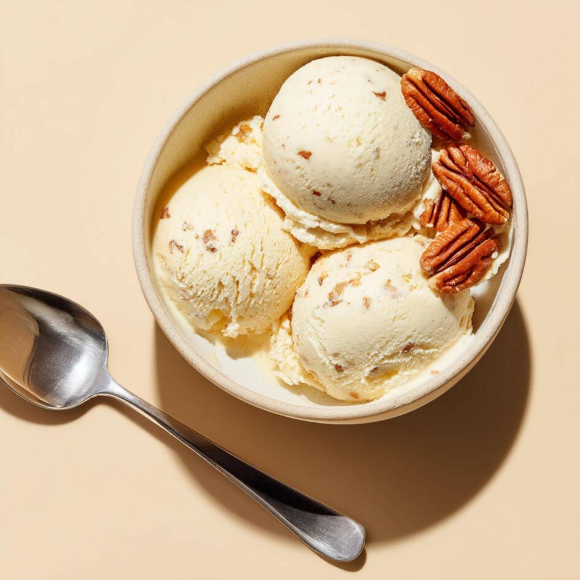 Vanille-ijs met gekarameliseerde pecannoten - Recepten Dolci | Tefal