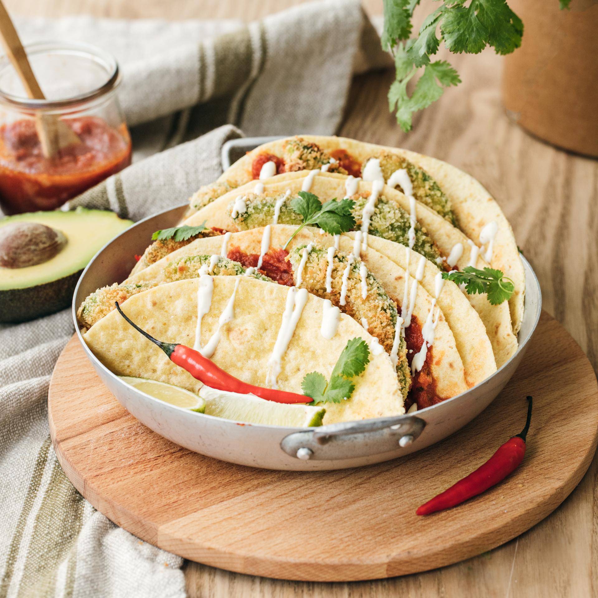 Vegetarische avocadotaco's - Recepten EASY FRY & GRILL 2 in 1 DIGITAL | Tefal
