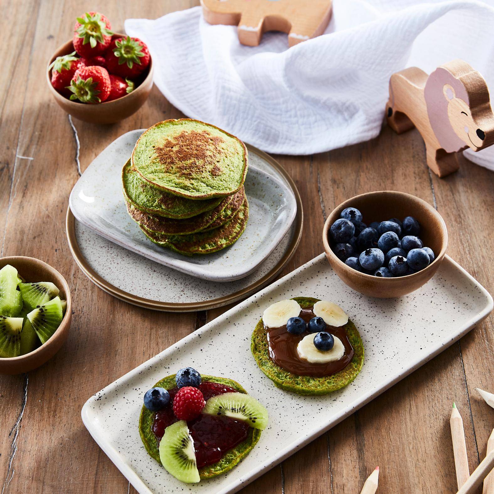 Green energy pancakes with banana and spinach - Recepten Blend up | Tefal