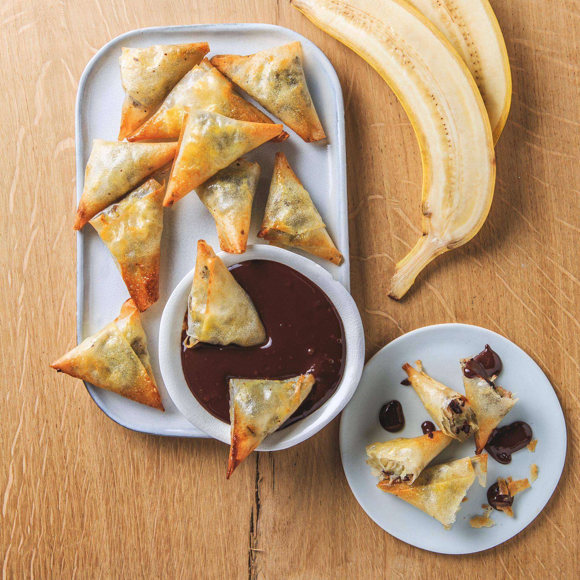 Choco-banaan samosa's - Recepten EASY FRY & GRILL 2 in 1 XXL | Tefal