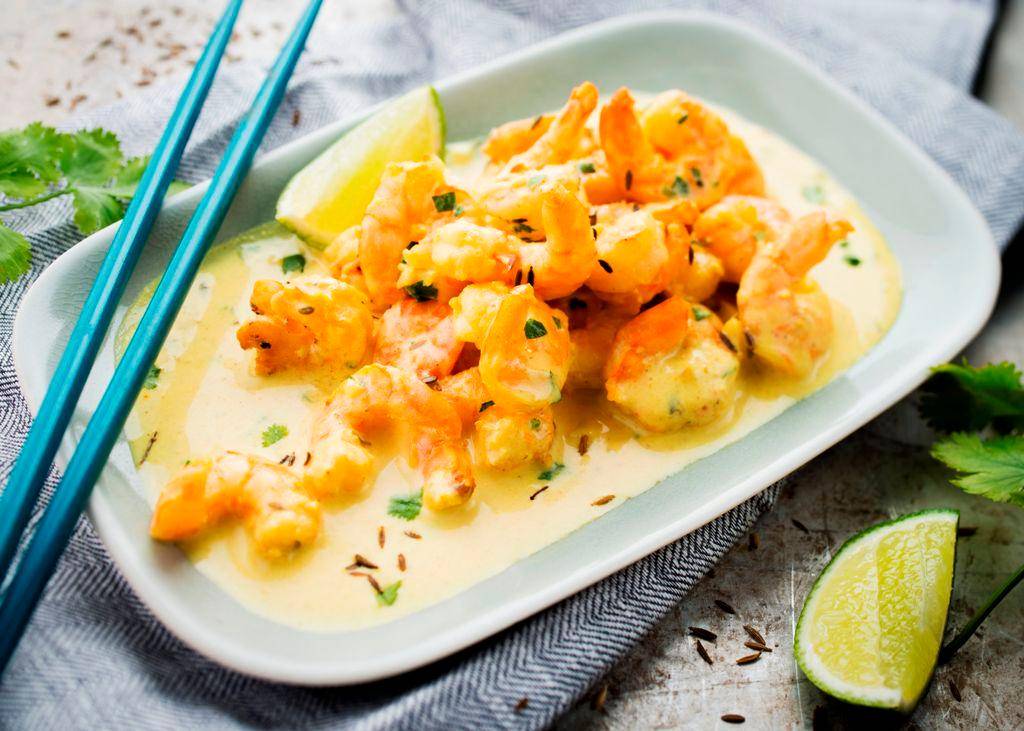 Scampi met room en kerrie - Recepten Actifry Smart XL | Tefal