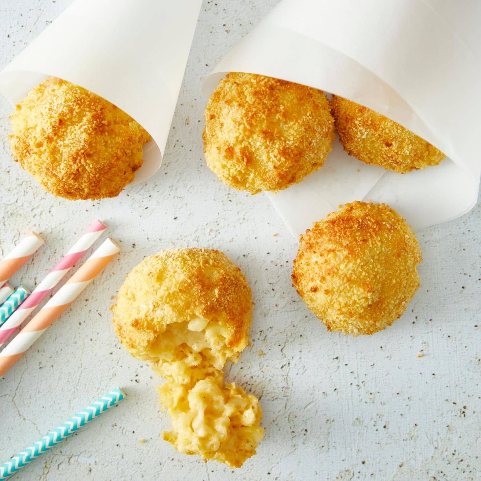 Cheddar mac & cheese ballen - Recepten Easy Fry Max | Tefal