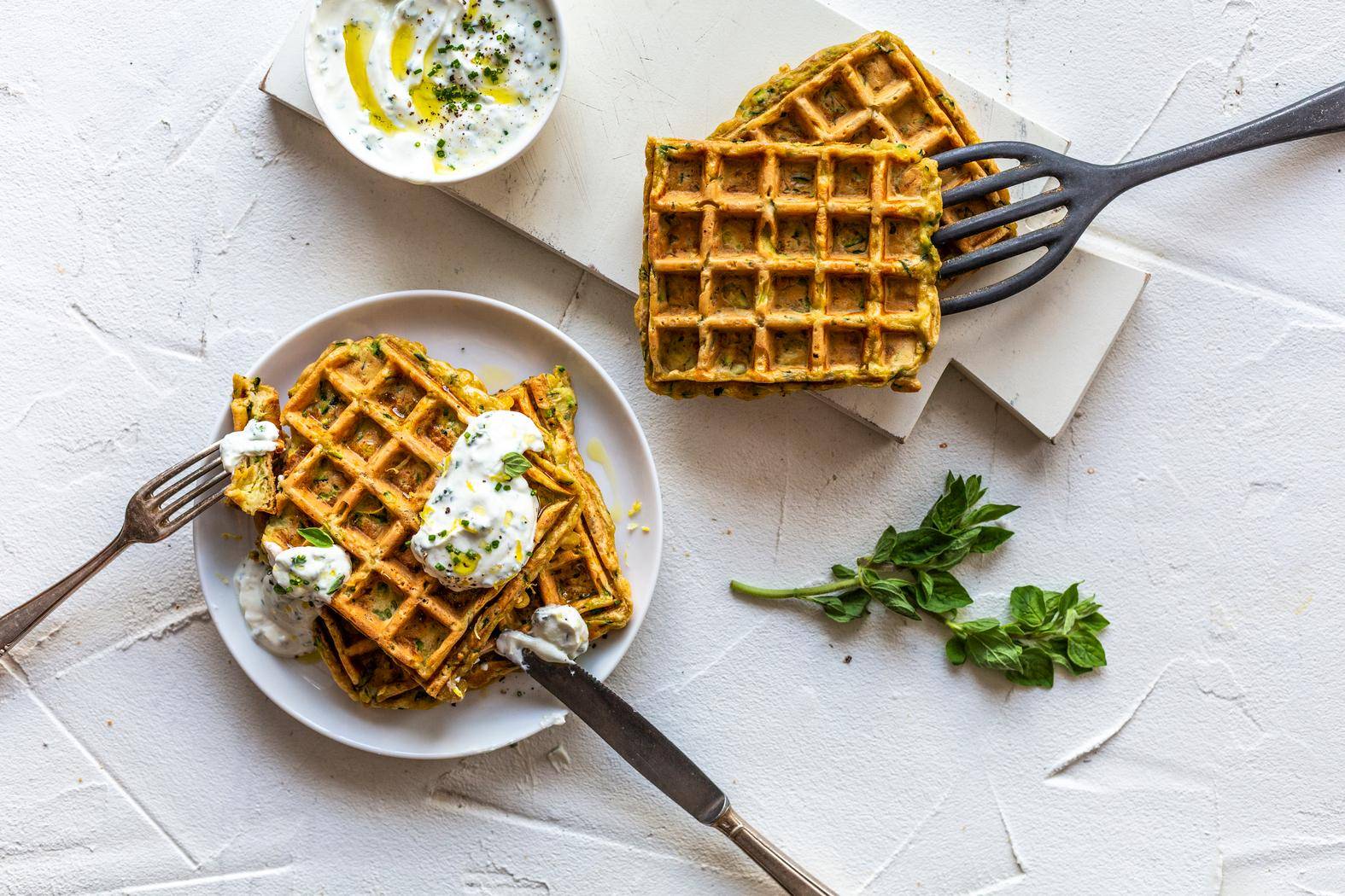 Courgette feta wafels - Recepten undefined | Tefal
