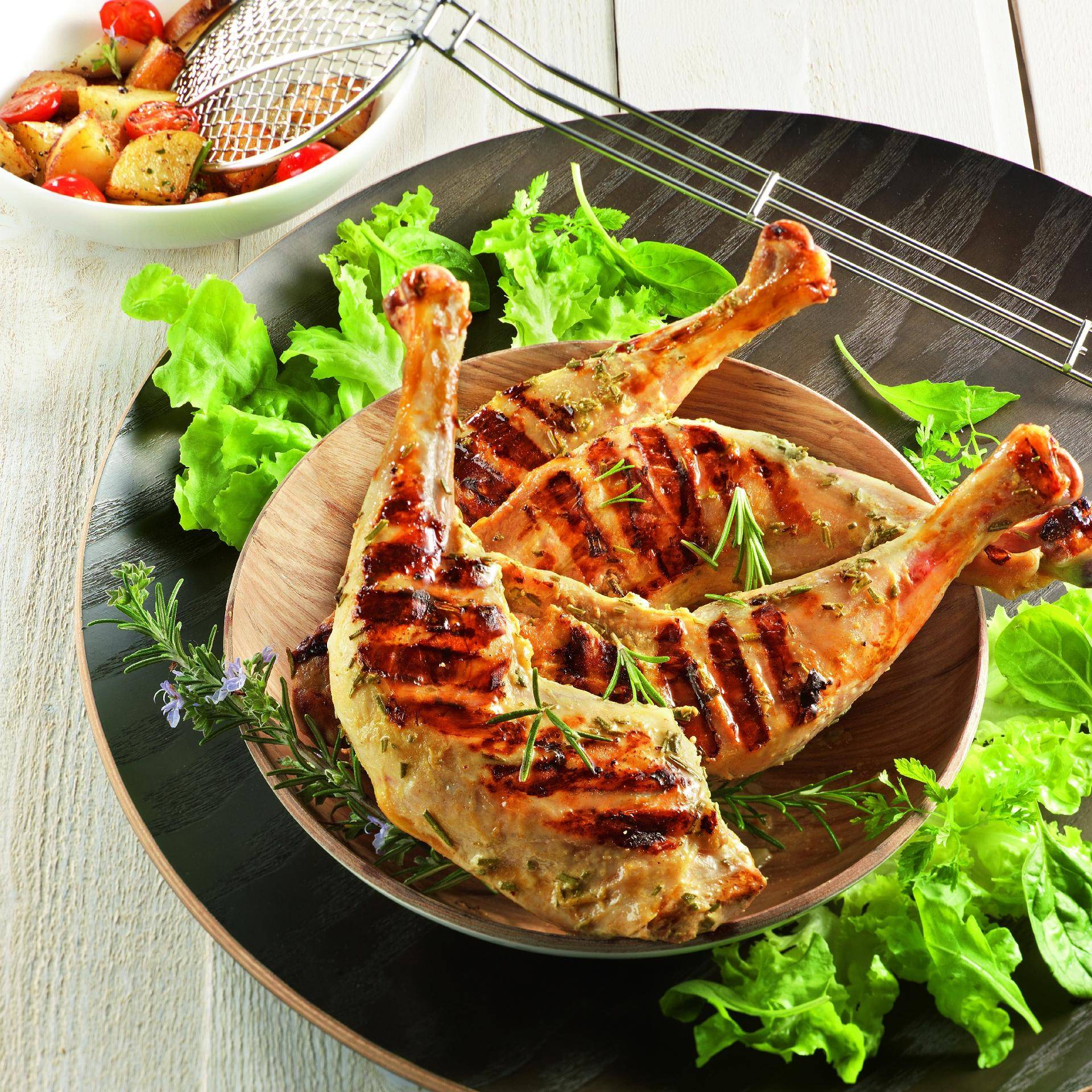 Kippendijen gemarineerd in yoghurt en rozemarijn - Recepten EASY FRY & GRILL 2 in 1 XXL | Tefal