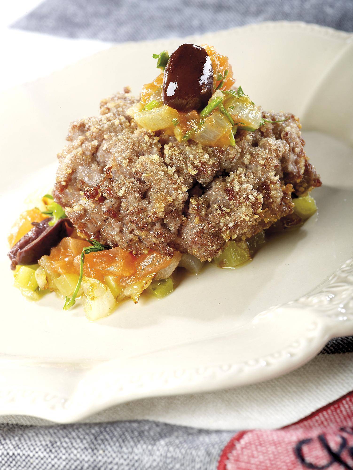 Tartaar van rundvlees met augurken, peterselie, uien, tomaten en olijven - Recepten Actifry Original 1kg | Tefal