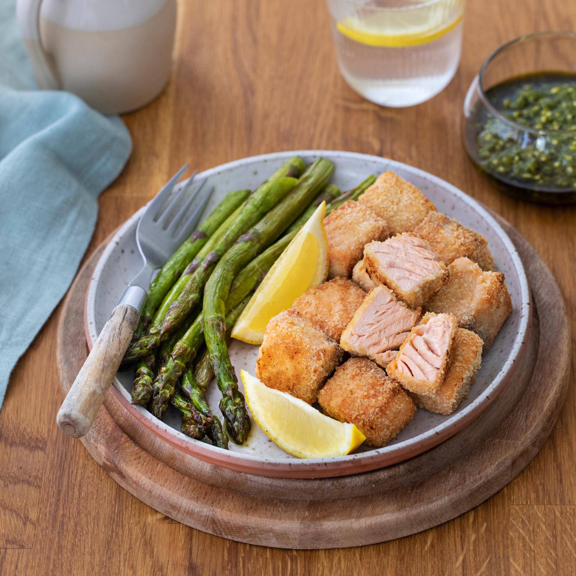 Zalmnuggets met asperges - Recepten EASY FRY & GRILL 2 in 1 XXL | Tefal