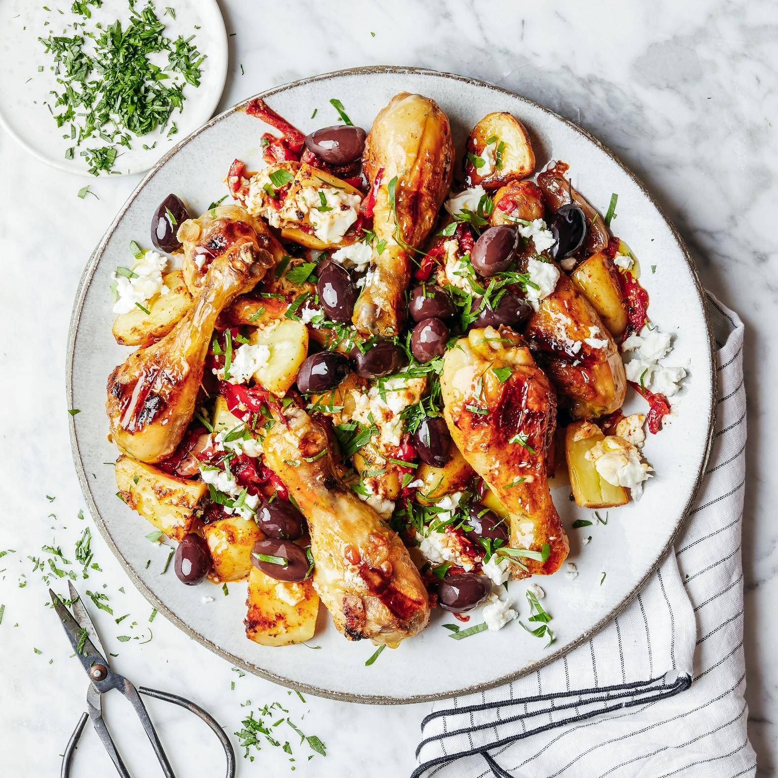 Fetakip met olijven en aardappelen - Recepten OptiGrill 4in1 | Tefal