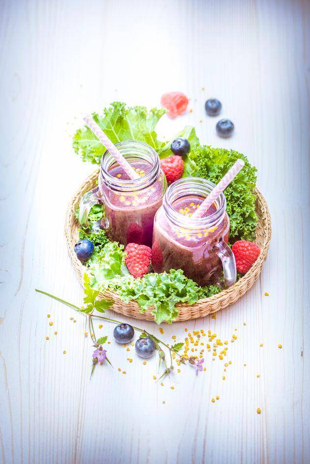 Kale, blueberry, raspberry and banana smoothie - Recepten Blend up | Tefal