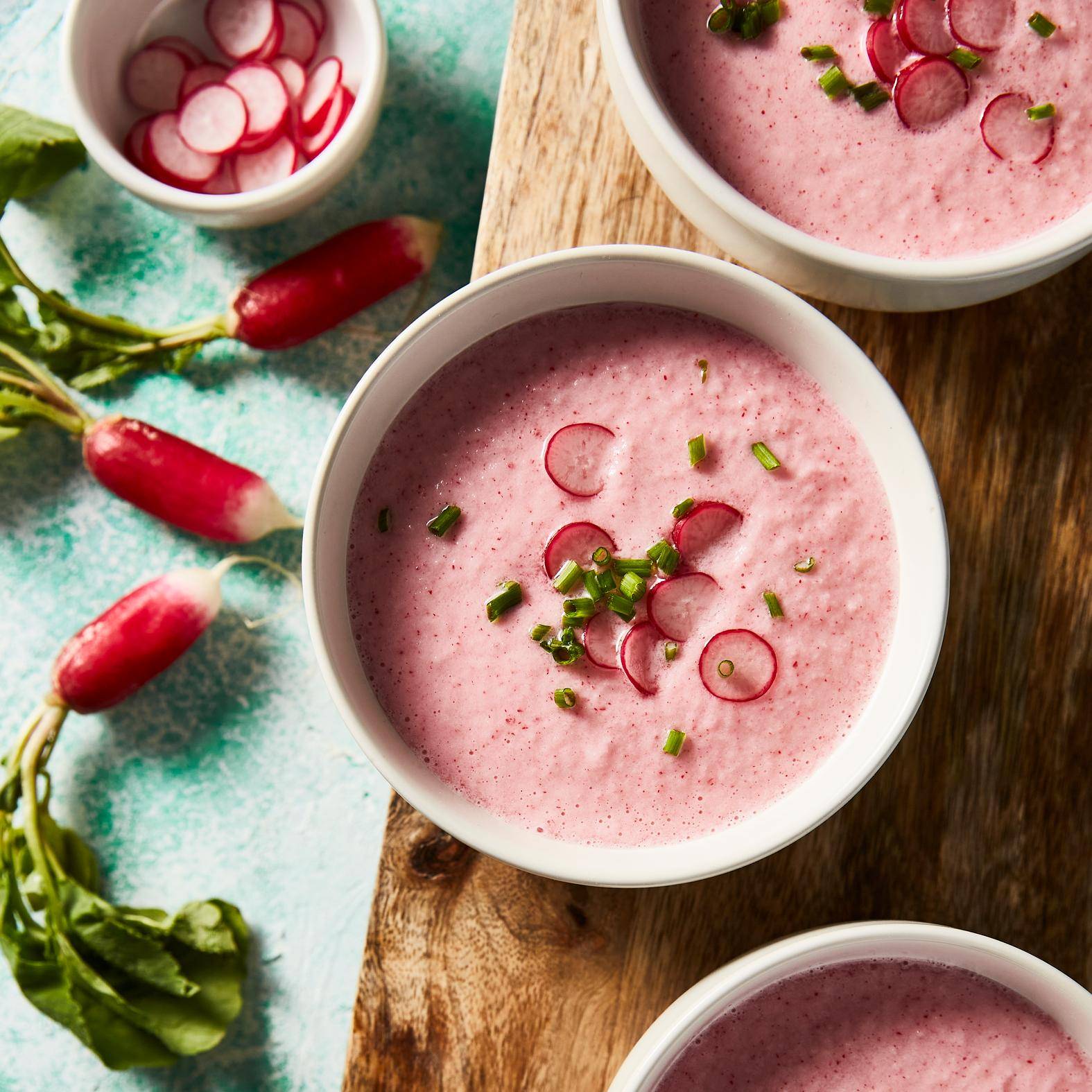 Romige gazpacho van roze radijs - Recepten Perfectmix + | Tefal