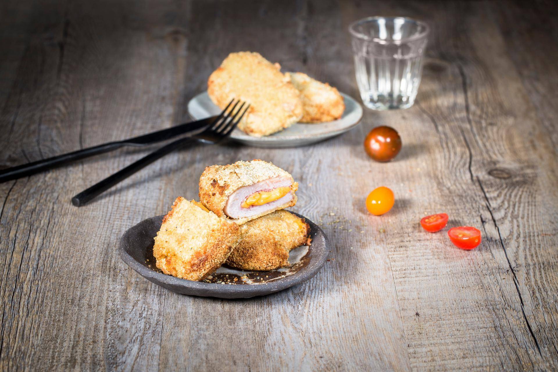 Kalkoen cordon bleu met cheddar - Recepten Actifry Genius | Tefal